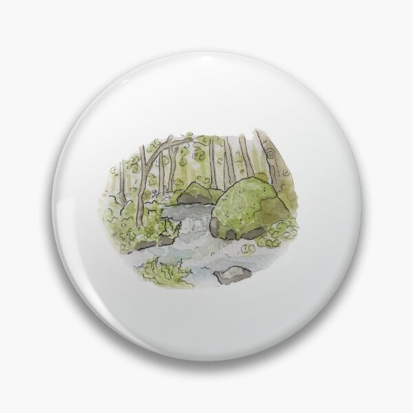 Item preview, Whimsical Stream in the Woods Illustration in Watercolor designed and sold by Regan Ralston.