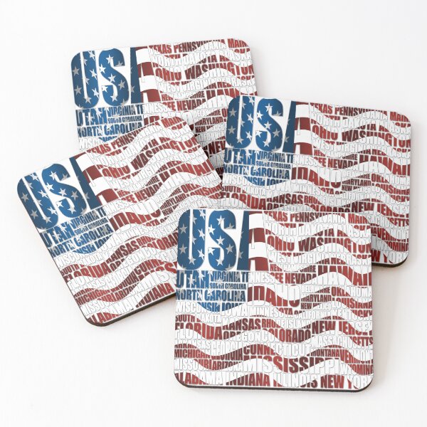 Item preview, USA and its states in Stars and Stripes - wave designed and sold by pASob-dESIGN.