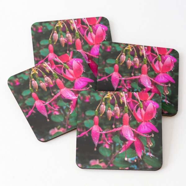 Item preview, Pink Flowers  with Green Leaves Under the Rain  designed and sold by AlexLyubar.
