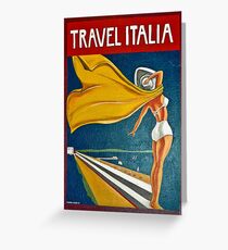 Vintage Italian Travel Poster Greeting Card