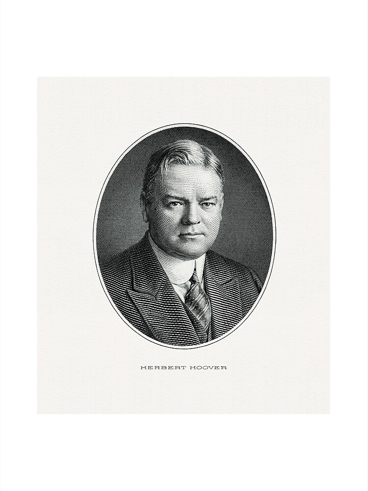 " President Herbert Hoover Engraving" Poster for Sale by