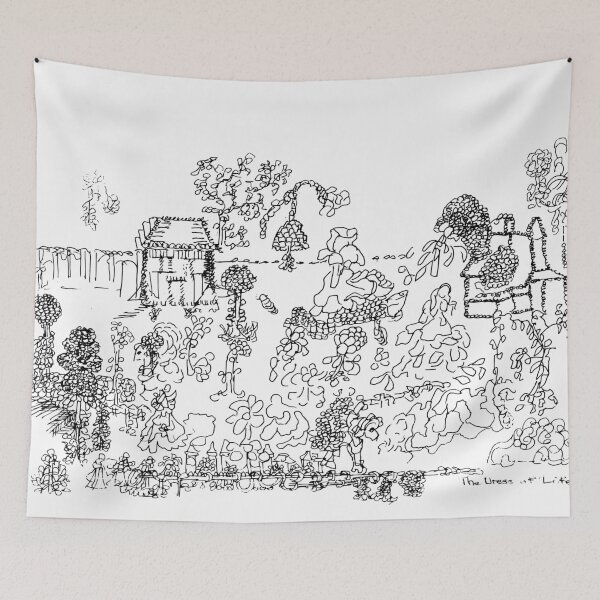 Item preview, Macrame Collage fantasy Skyline, TeresaTown at Redbubble, August 9, 2020 designed and sold by Mark Stansberry.
