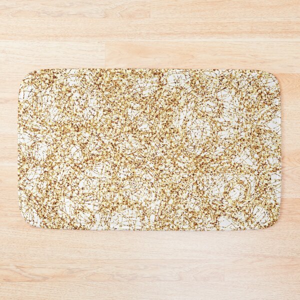 Item preview, Gold Thread on White Abstract designed and sold by homedeco.