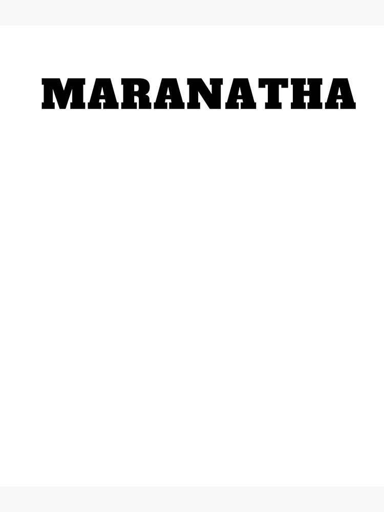 Maranatha christian jesus