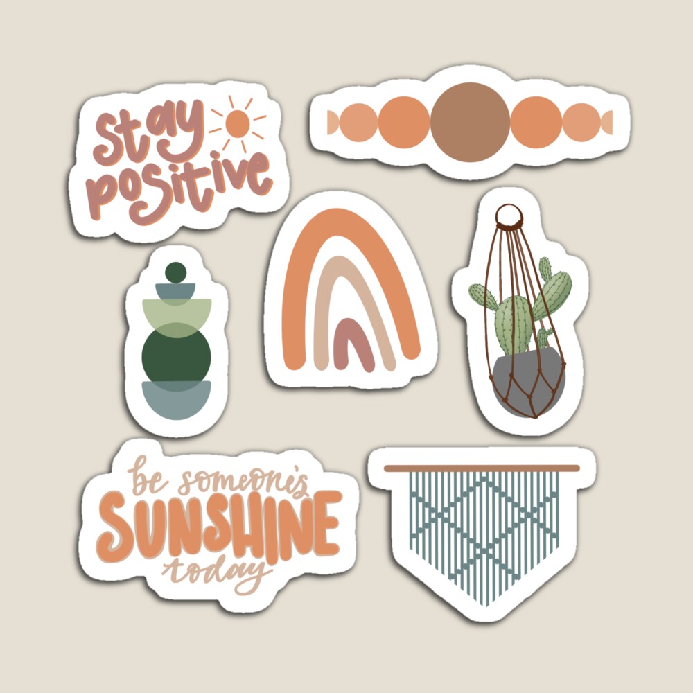 Boho Sticker Pack! Sticker for Sale by charlysey278