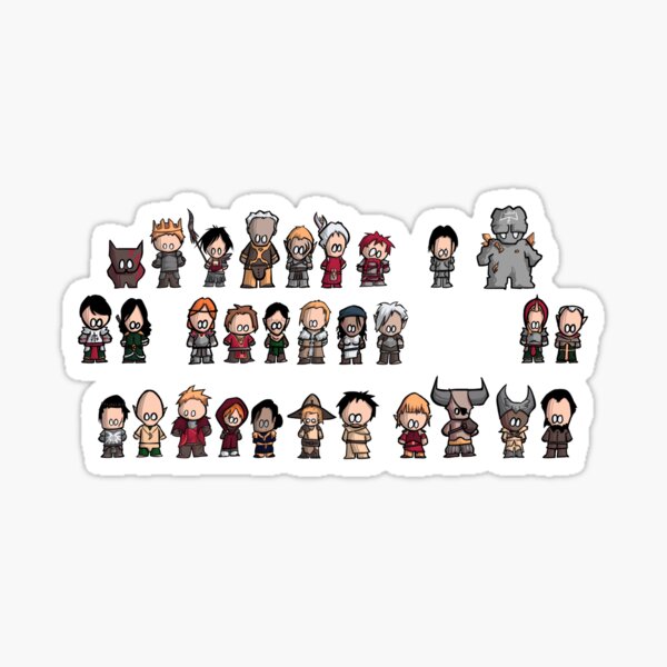 DRAGON AGE characters Sticker