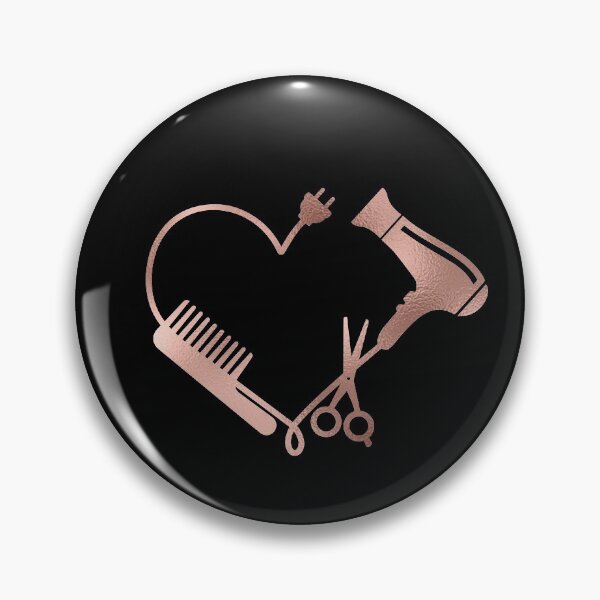 Item preview, Rose gold Heart Love Hair Stylist Salon designed and sold by ColorFlowArt.