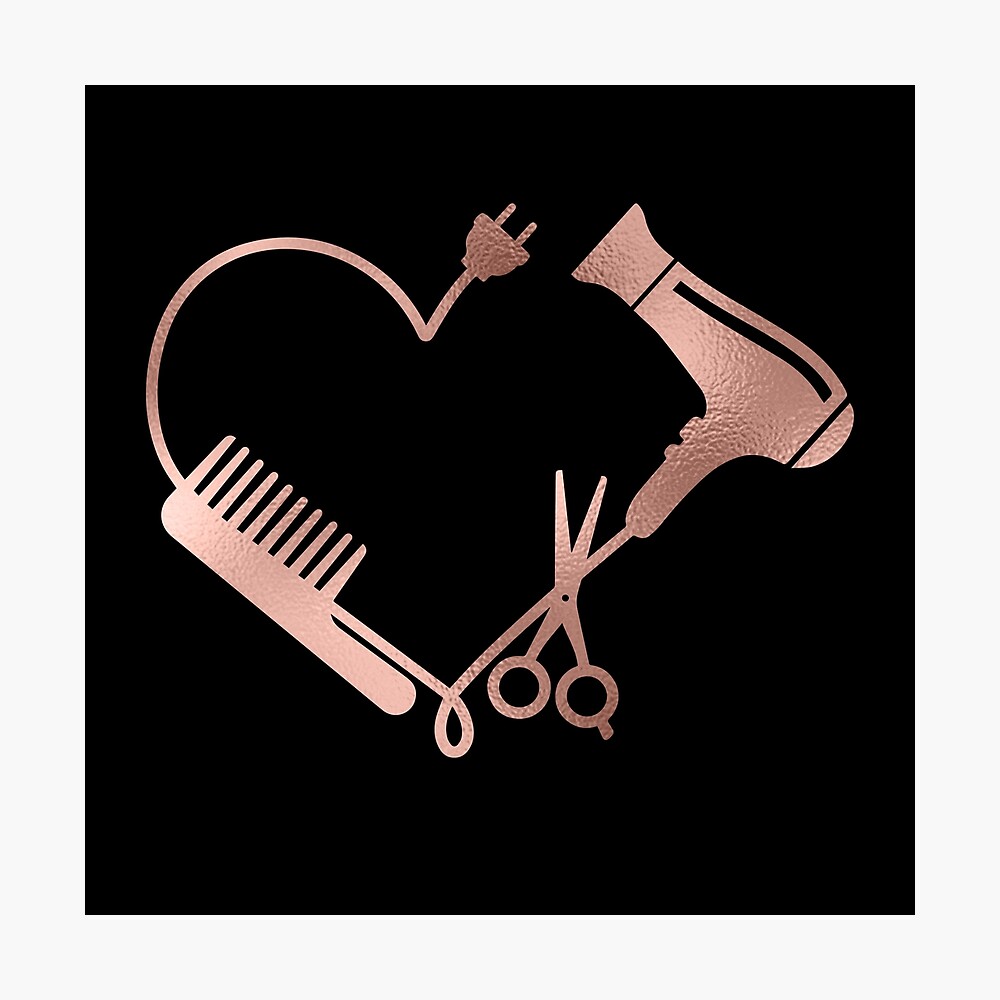 Rose gold Heart Love Hair Stylist Salon Rose gold Heart Love Hair Stylist Salon