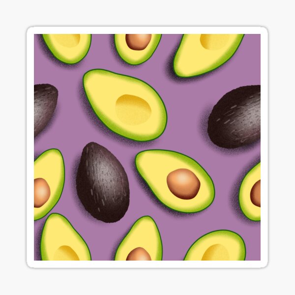 Pegatina «Aguacates y morado» de Lujain-K | Redbubble