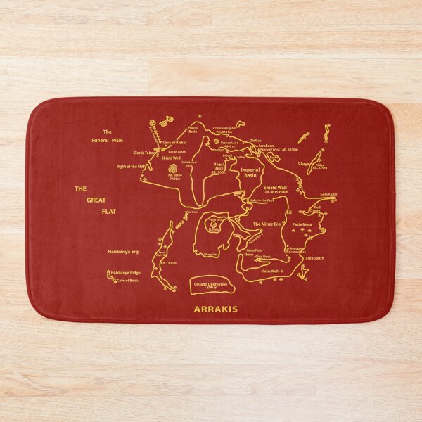 Item preview, Arrakis Map Yellow - Dune designed and sold by Harry Draws Straws.