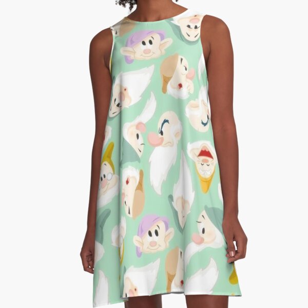 Cute Seven Dwarfs Pattern! A-Line Dress
