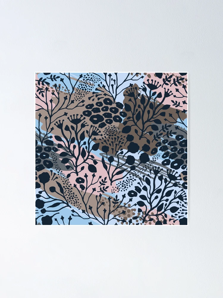 Thumbnail 1 of 3, Poster, Abstract Flower Pattern designed and sold by masterbones.