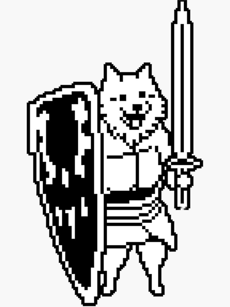 "Undertale Dog Knight" Sticker by Vysoft Redbubble