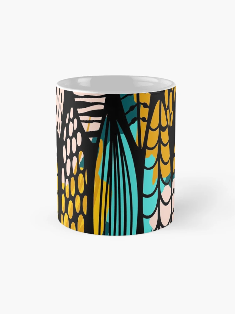 Thumbnail 4 of 6, Coffee Mug,  Abstract Leaves Pattern designed and sold by masterbones.