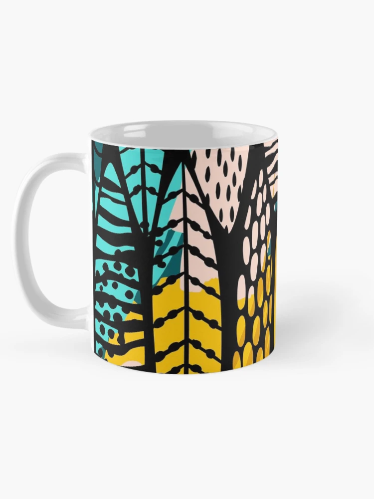 Thumbnail 5 of 6, Coffee Mug,  Abstract Leaves Pattern designed and sold by masterbones.
