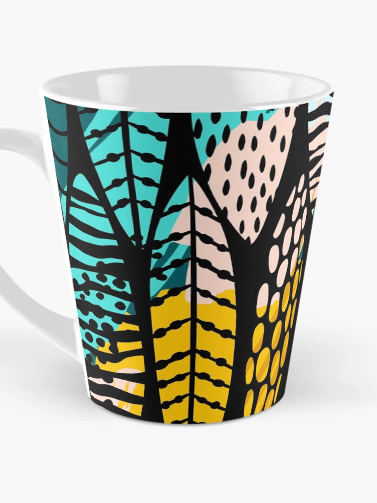 Thumbnail 3 of 4, Coffee Mug, Abstract Leaves Pattern designed and sold by masterbones.