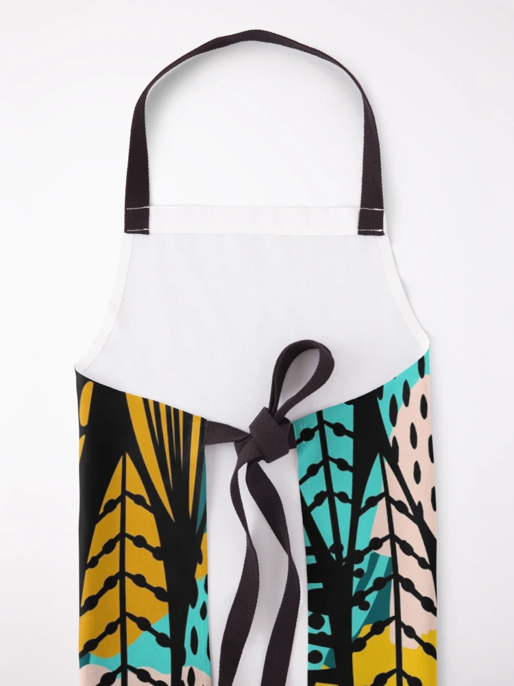 Thumbnail 5 of 6, Apron, Abstract Leaves Pattern designed and sold by masterbones.