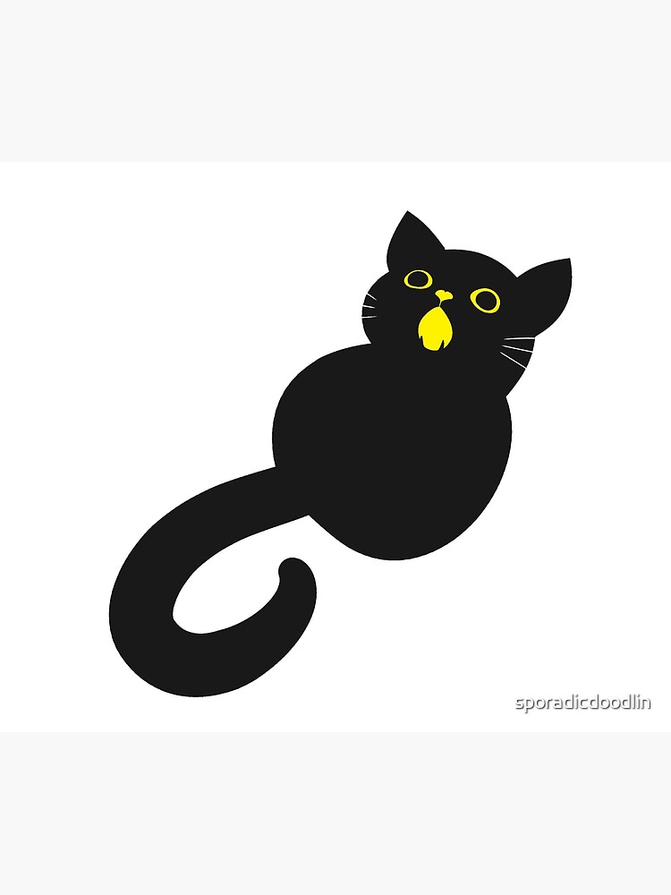 "Screaming Black Cat" Throw Blanket for Sale by sporadicdoodlin Redbubble
