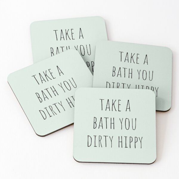 Item preview, Take a Bath You Dirty Hippy Bathroom Art designed and sold by llaux.