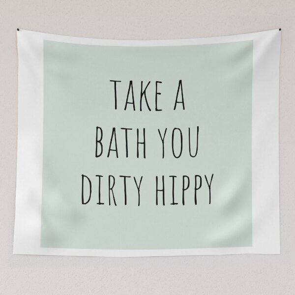 Item preview, Take a Bath You Dirty Hippy Bathroom Art designed and sold by llaux.
