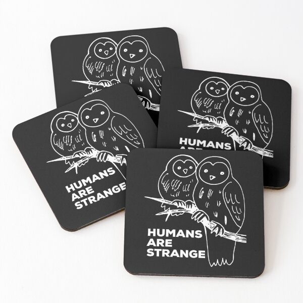 Item preview, Humans are strange black and white t-shirt designed and sold by Artysneak.