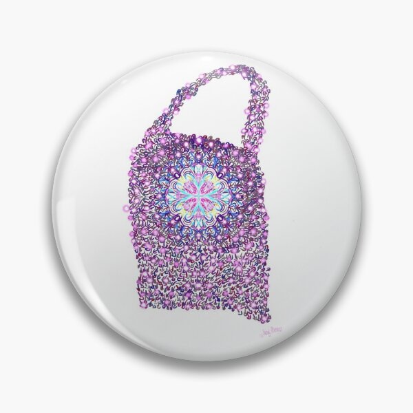 Item preview, Macrame raspberry purse designed and sold by busyBeanz.