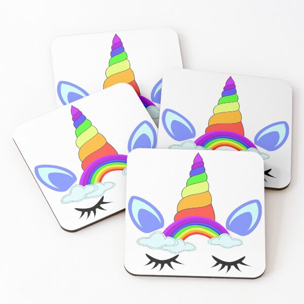 Item preview, Unicorn Face With Rainbow Design  designed and sold by H3ITH7M.