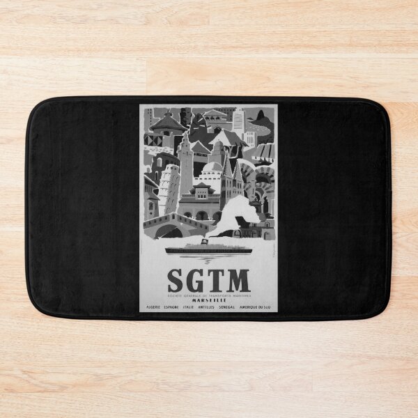 Item preview, Sgtm Marseille Noire retro poster designed and sold by CorasPosters.