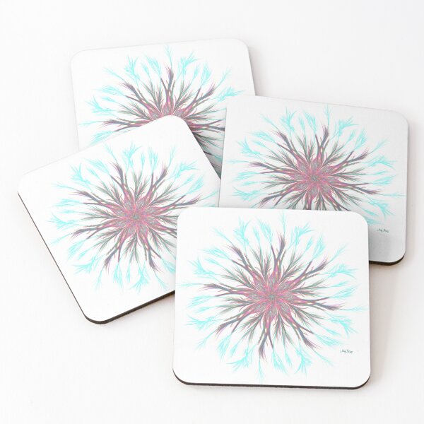 Item preview, Aqua coral wildflowers bloom designed and sold by busyBeanz.