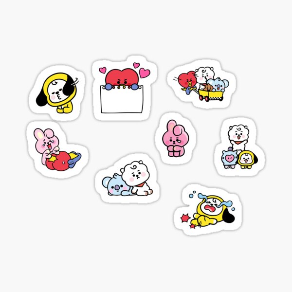 Bt21 Baby Cooky, Chimmy, Rj, Shooky, Tata, Mang, Koya