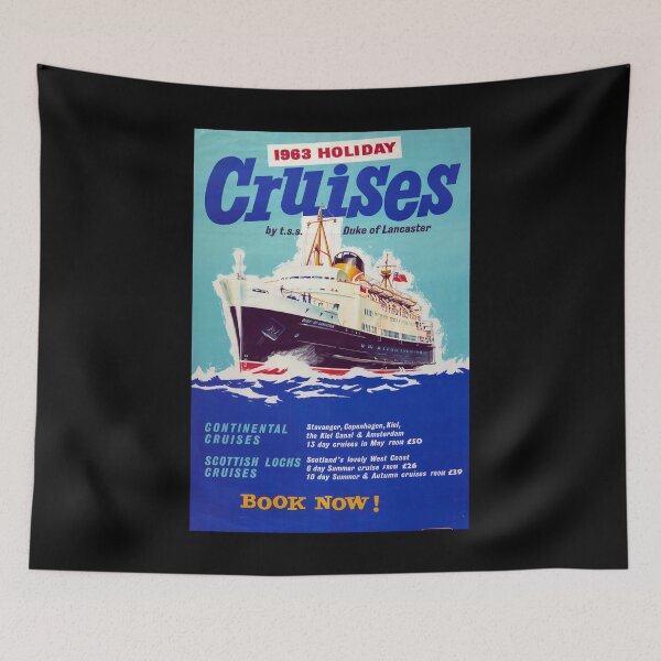 Item preview, 1963 Holiday Cruises retro poster designed and sold by CorasPosters.