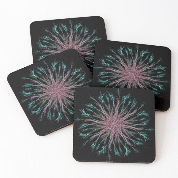 Item preview, Aqua coral wildflowers bloom at nightfall designed and sold by busyBeanz.