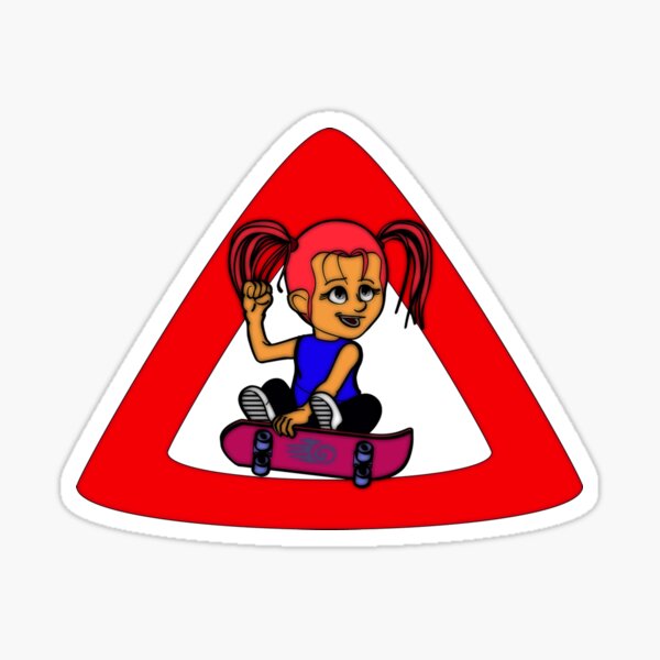 Girl On Board Sticker By Sambuko Redbubble