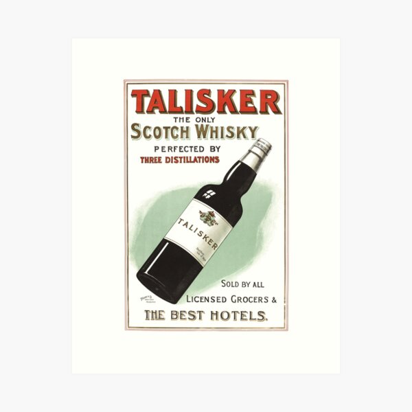 Item preview, Talisker Scotch Whisky Australian Vintage Poster designed and sold by karwilbedesigns.