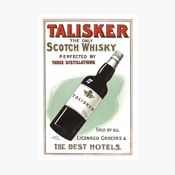 Item preview, Talisker Scotch Whisky Australian Vintage Poster designed and sold by karwilbedesigns.