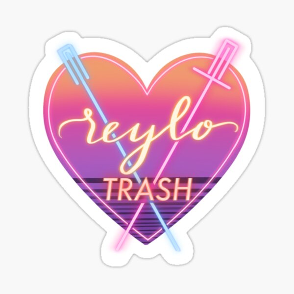 Vista previa del artículo con la obra «reylo trash neón corazón», diseñado y vendido por lyndseypanini.