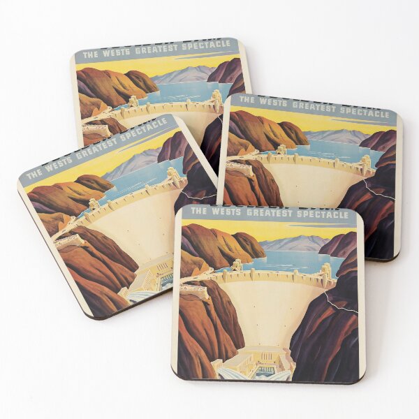 Item preview, Boulder Dam retro poster designed and sold by CorasPosters.