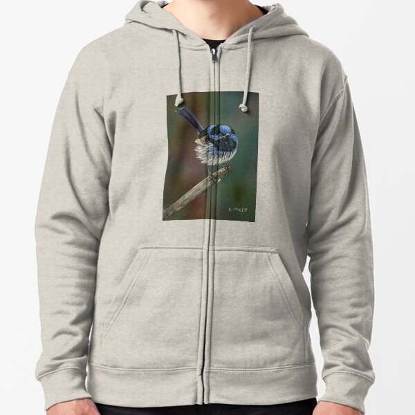 Pretty In Blue Zipped Hoodie