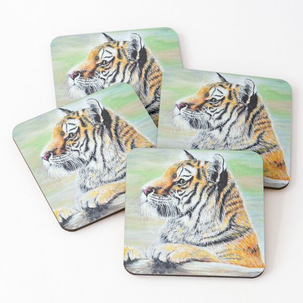 Item preview, Curious Tiger Painting designed and sold by Art by Kirsten Sneath.