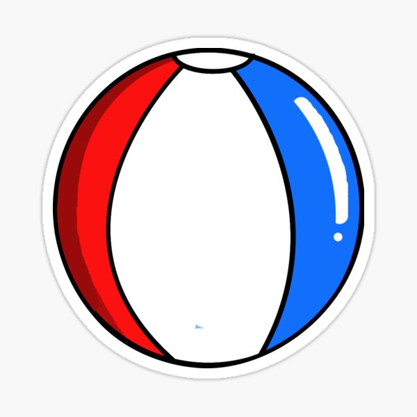 "Shiny Beach Ball Red, White and Blue" Sticker for Sale by CriBaby