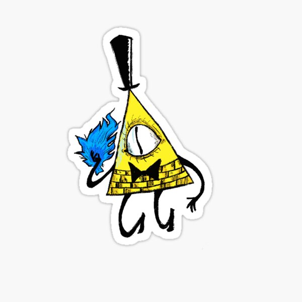 Bill Cipher Sticker For Sale By Arielpisani Redbubble