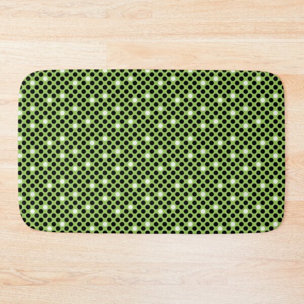 Item preview, Black and White Polka Dots on Green designed and sold by Zerasu.