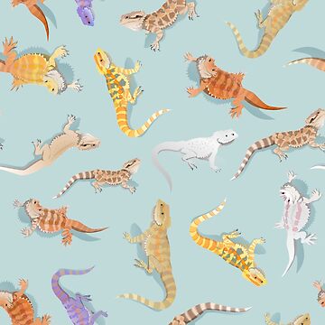 Artwork thumbnail, Bearded Dragon Blue Scatter Pattern by Stormslegacy