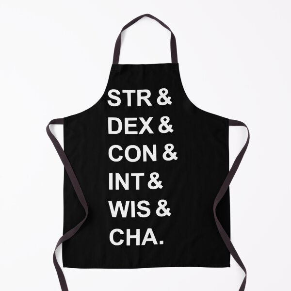 Item preview, STR DEX CON INT WIS CHA white on black designed and sold by NemJames.
