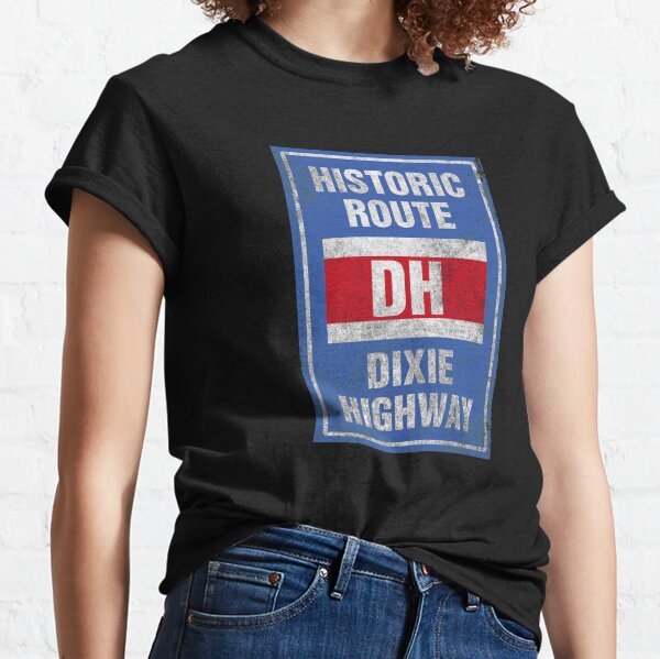 Dixie Highway Historic Route Vintage Retro State Road Sign Classic T-Shirt