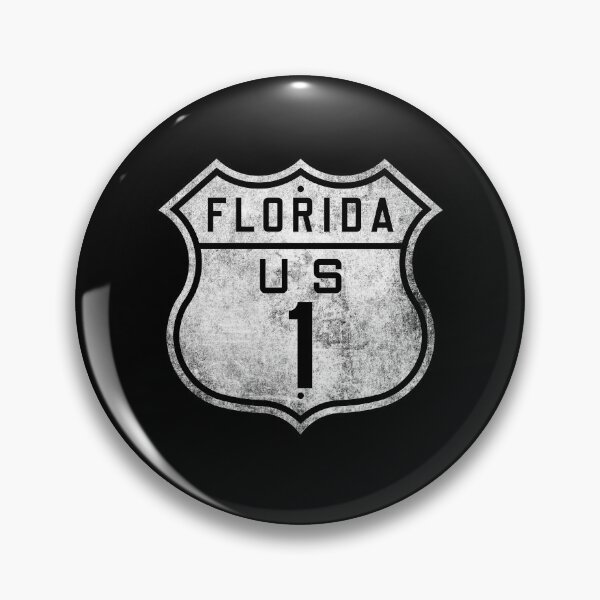 Item preview, Florida US Highway 1 Vintage Retro State Road Sign designed and sold by SpookshowDesign.