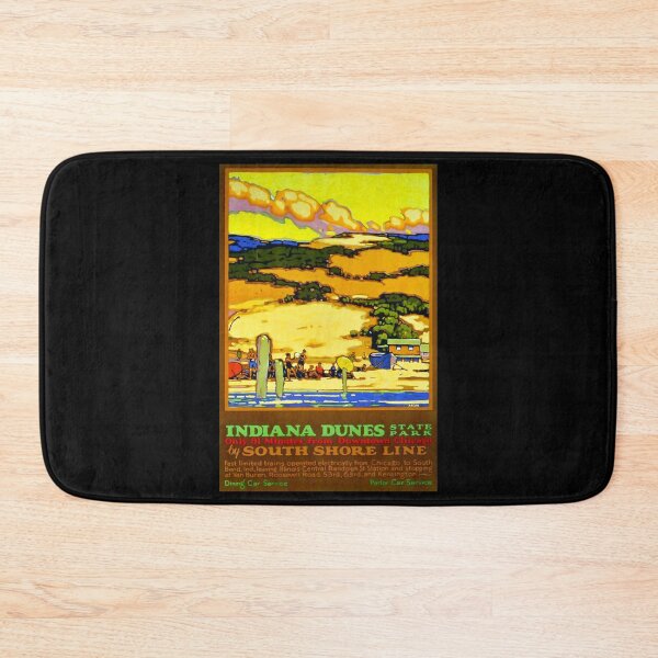 Item preview, Indiana Dunes retro poster designed and sold by CorasPosters.