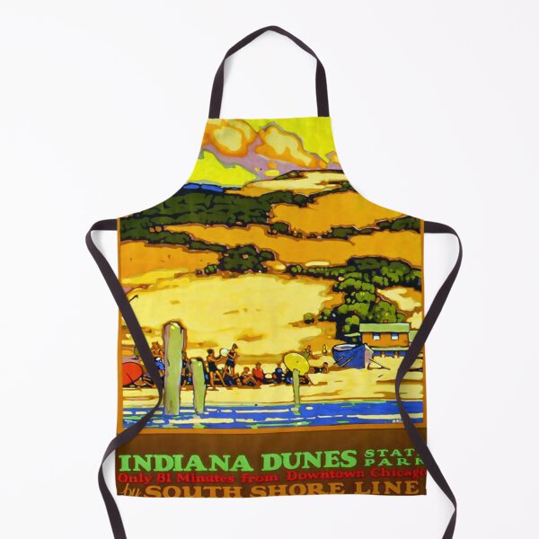 Item preview, Indiana Dunes retro poster designed and sold by CorasPosters.