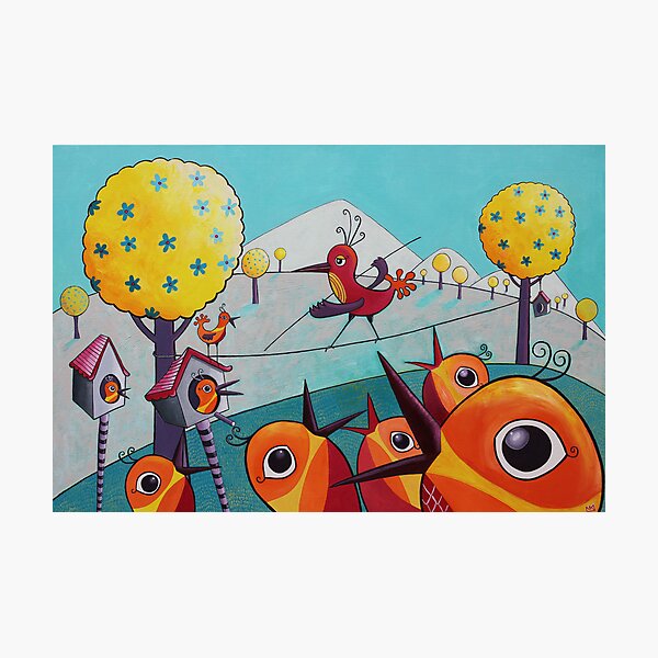 Bird on a Tightrope Photographic Print