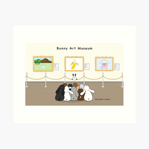 Item preview, Bunny Art Museum designed and sold by Cutieful Critters.